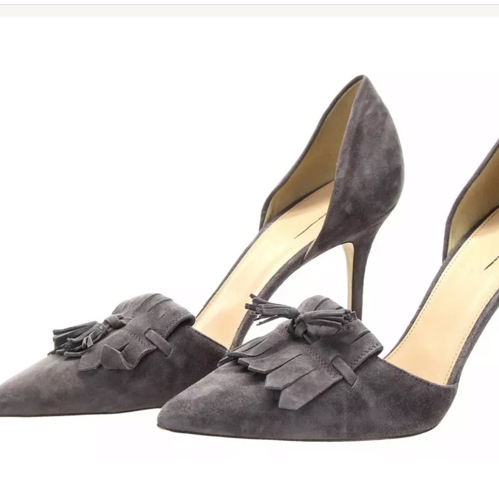 J Crew Elsie Fringe Suede D Orsay NEW - Picture 3 of 6